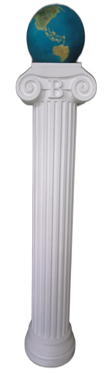 Coloana decorativă cu glob terestru